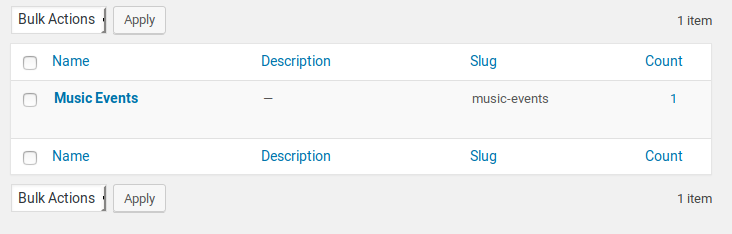 Event Categories