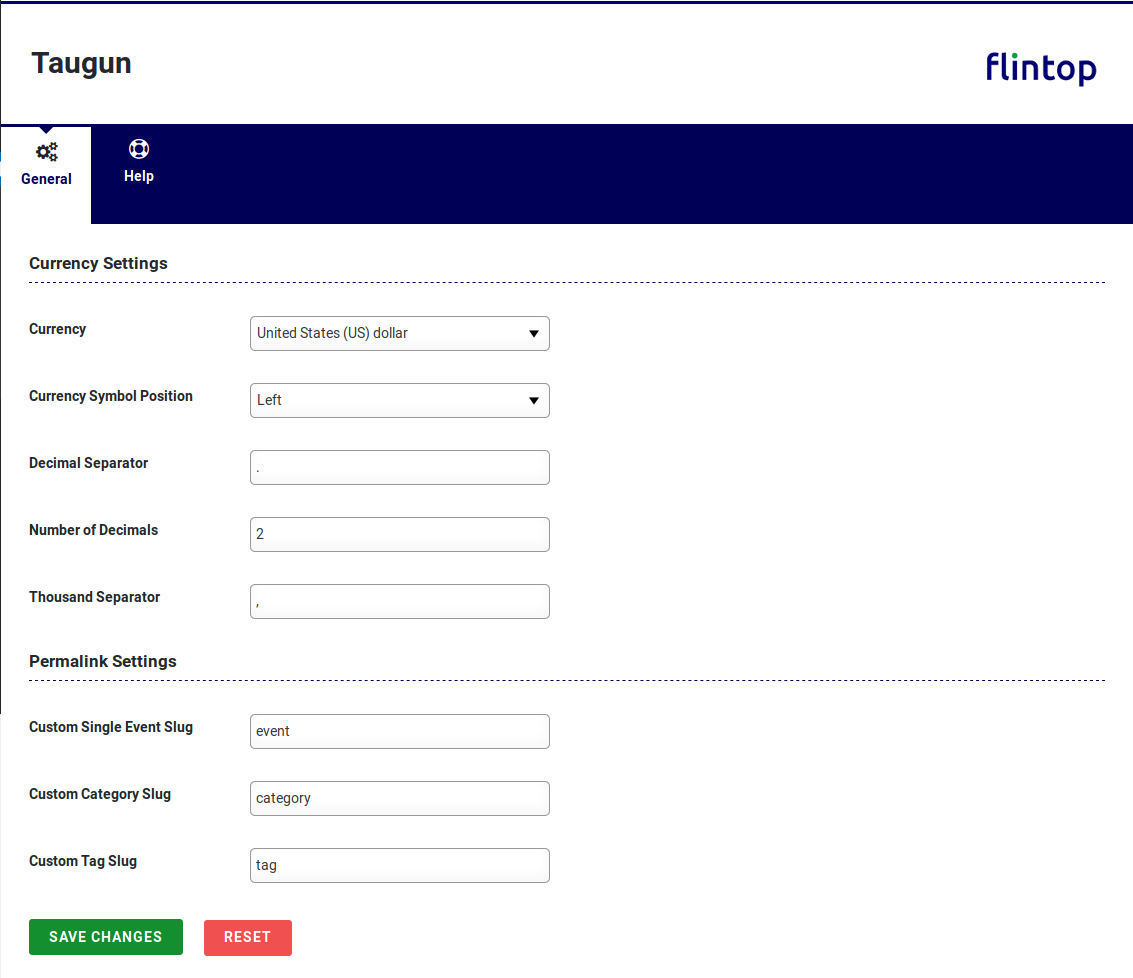 Plugin Settings