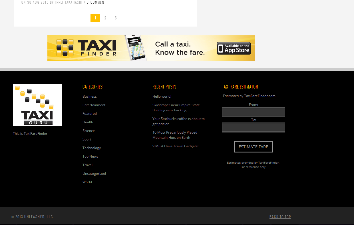 Sample deployment on a test site.  This is on the footer.