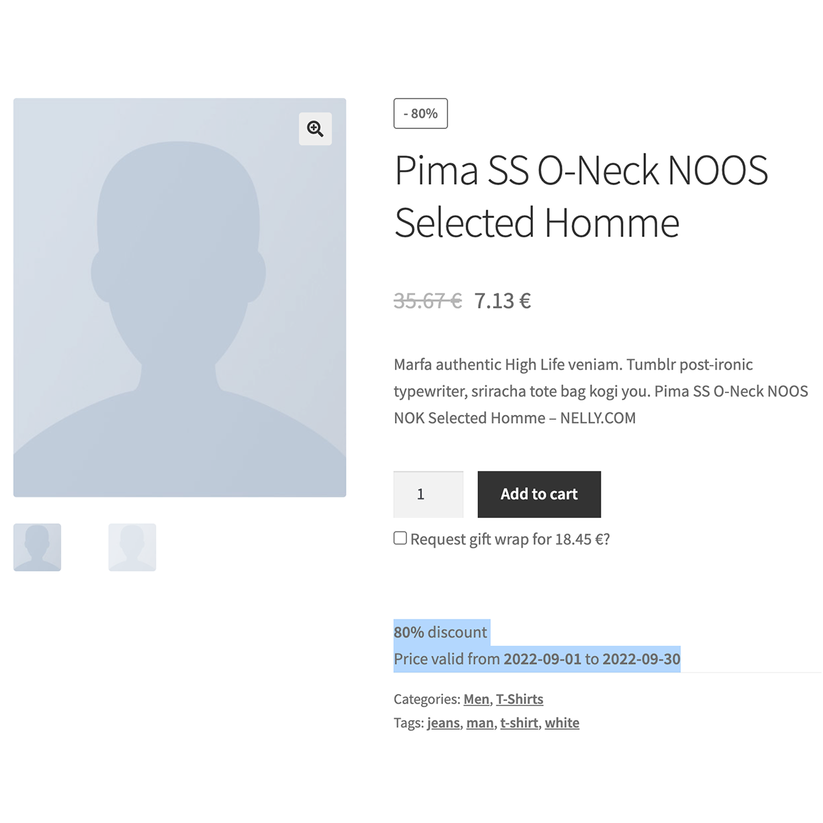 Show discount information, including dates on the product page (available with the PRO add-on)