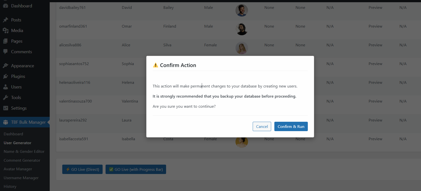 **Username & Slug Manager - Fix Slugs:** A one-click tool to scan your entire user base for mismatched profile URLs (`user_nicename`) and generate a plan to fix them for better SEO and consistency.