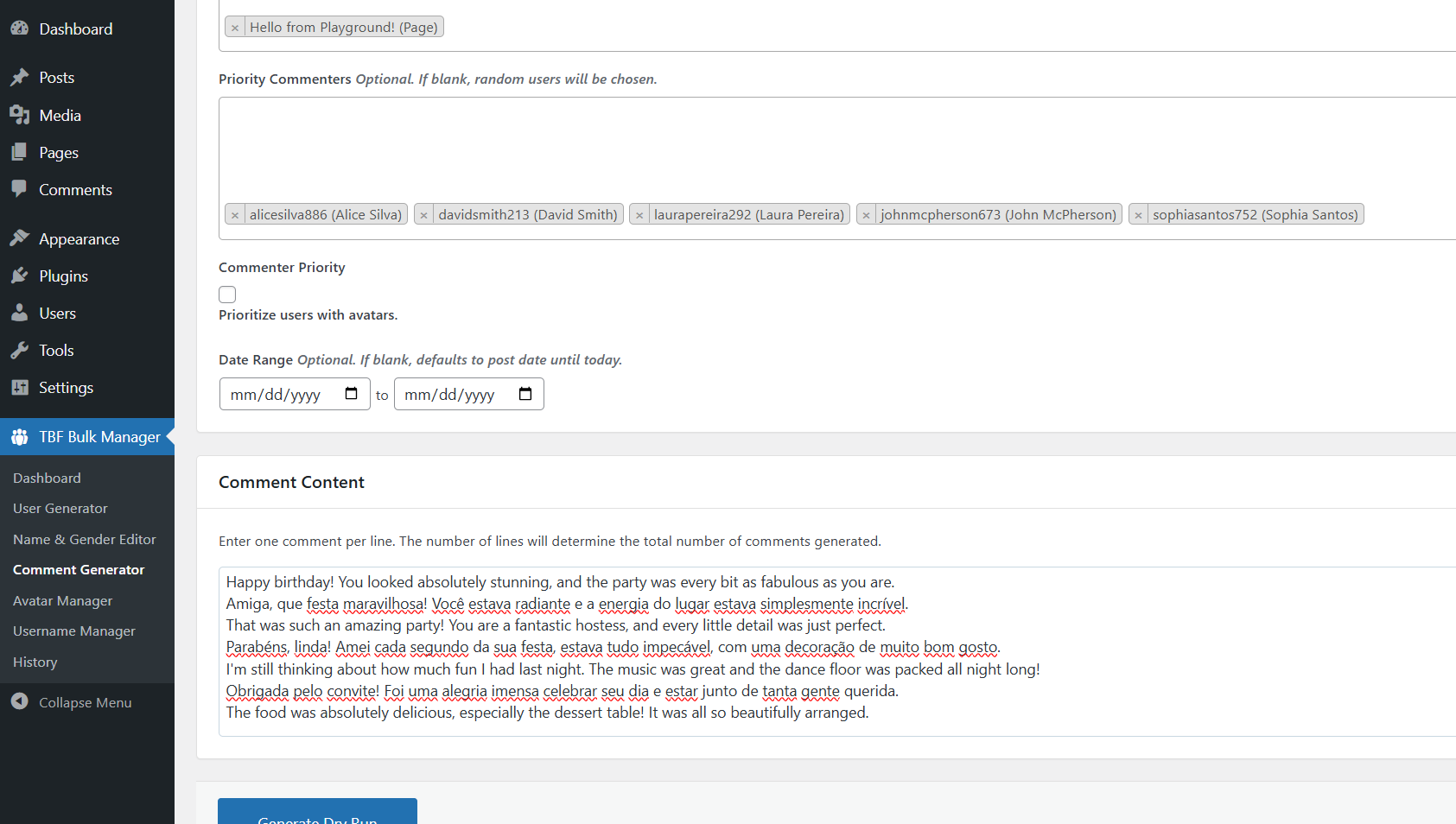 **History Tab - Detailed Log View:** Click "View" on any history entry to see a detailed, table-based report of the operation in a clean lightbox popup, giving you full transparency on all changes.