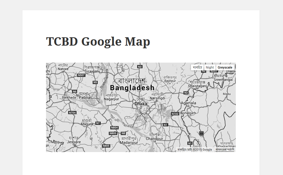 TCBD Google Map Preview.