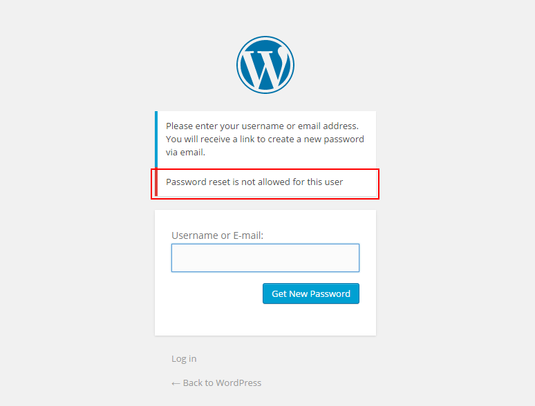 No one can reset password.