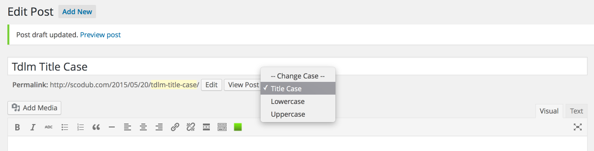 Here, I have selected "Title Case," which changed the title case respectively.