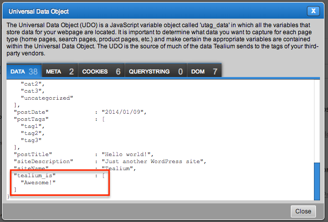 Many existing WordPress plugins make use of meta data, so your data object should be rich with potential variables.