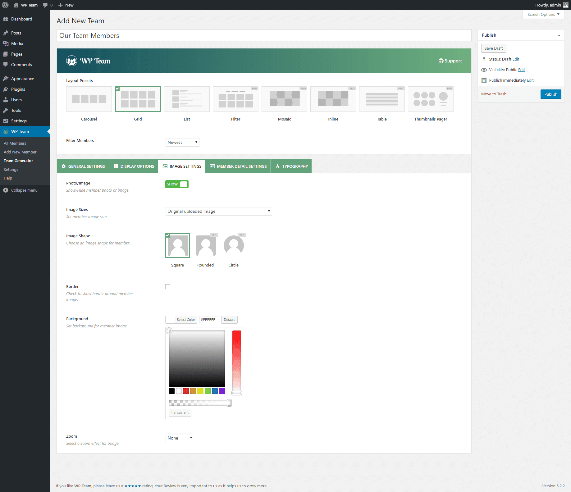 Custom CSS and JS