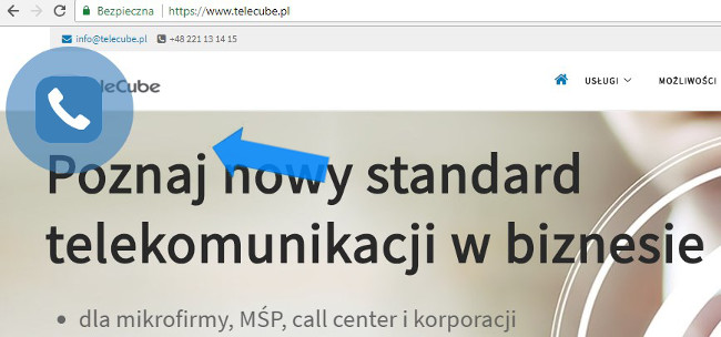 The RINGY button visible on a site (from a visitor's perspective)