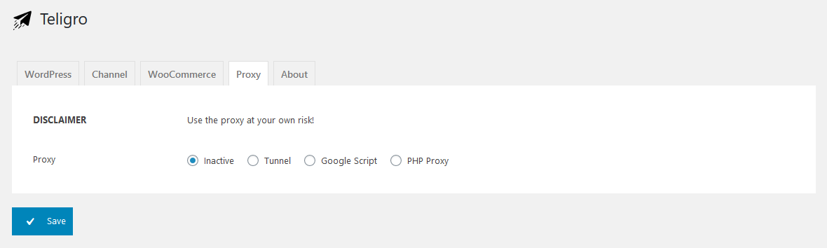 Proxy Settings
