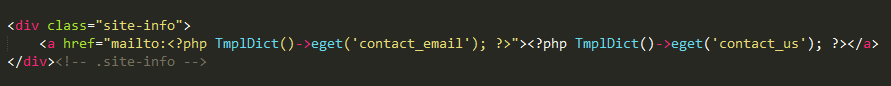 Using values in template
