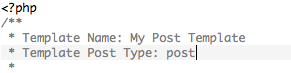 Add “Template Post Type: [posttype]” header to your template(s) to group them