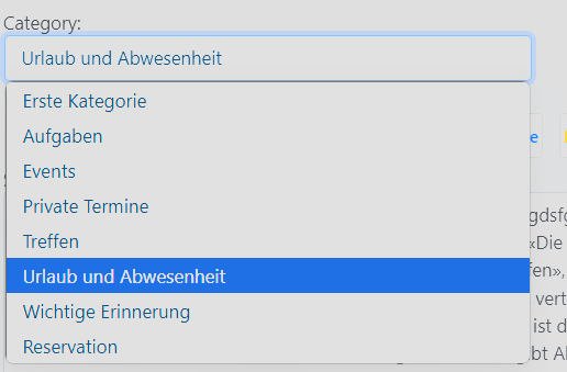 Assign each appointment to a category