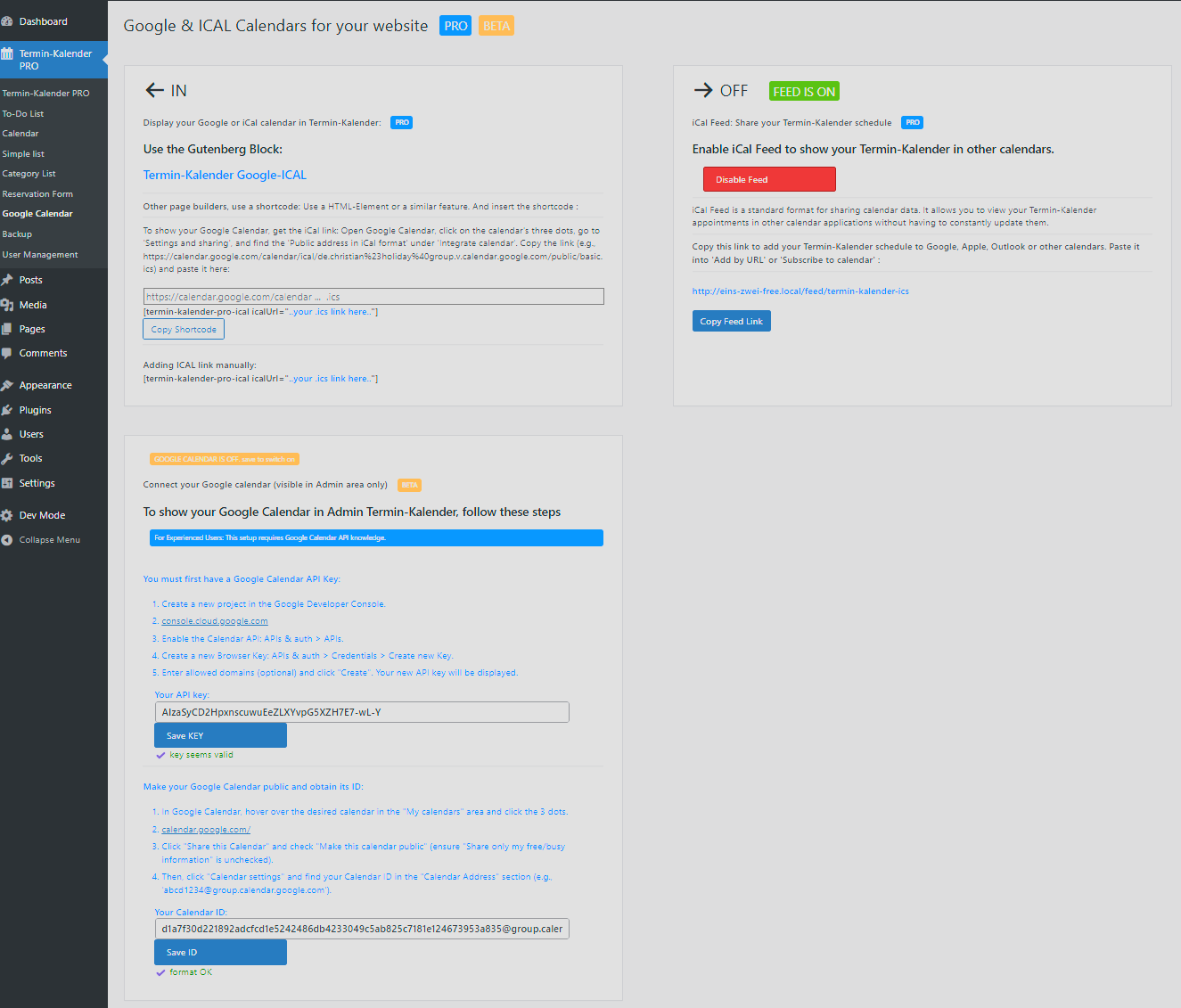 PRO iCal Integration – three ways to sync your calendars
