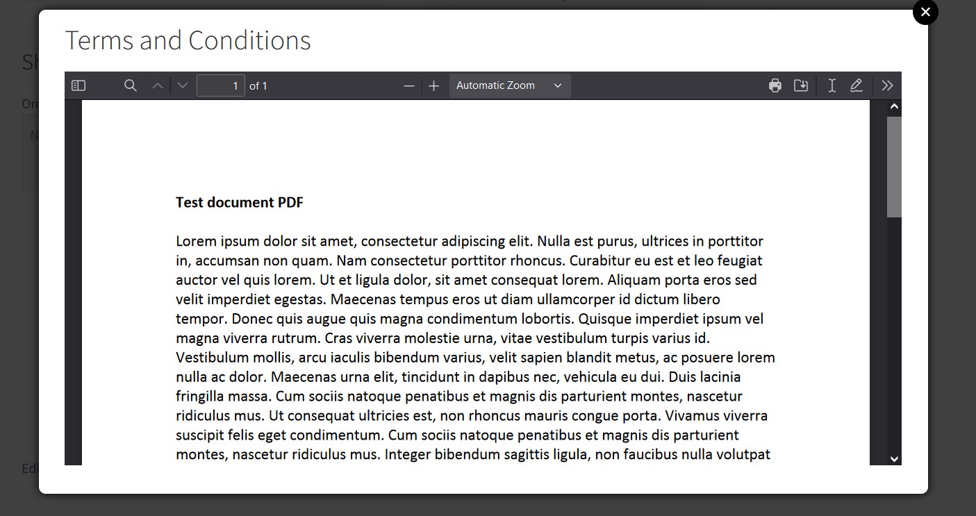Opening terms in a modal