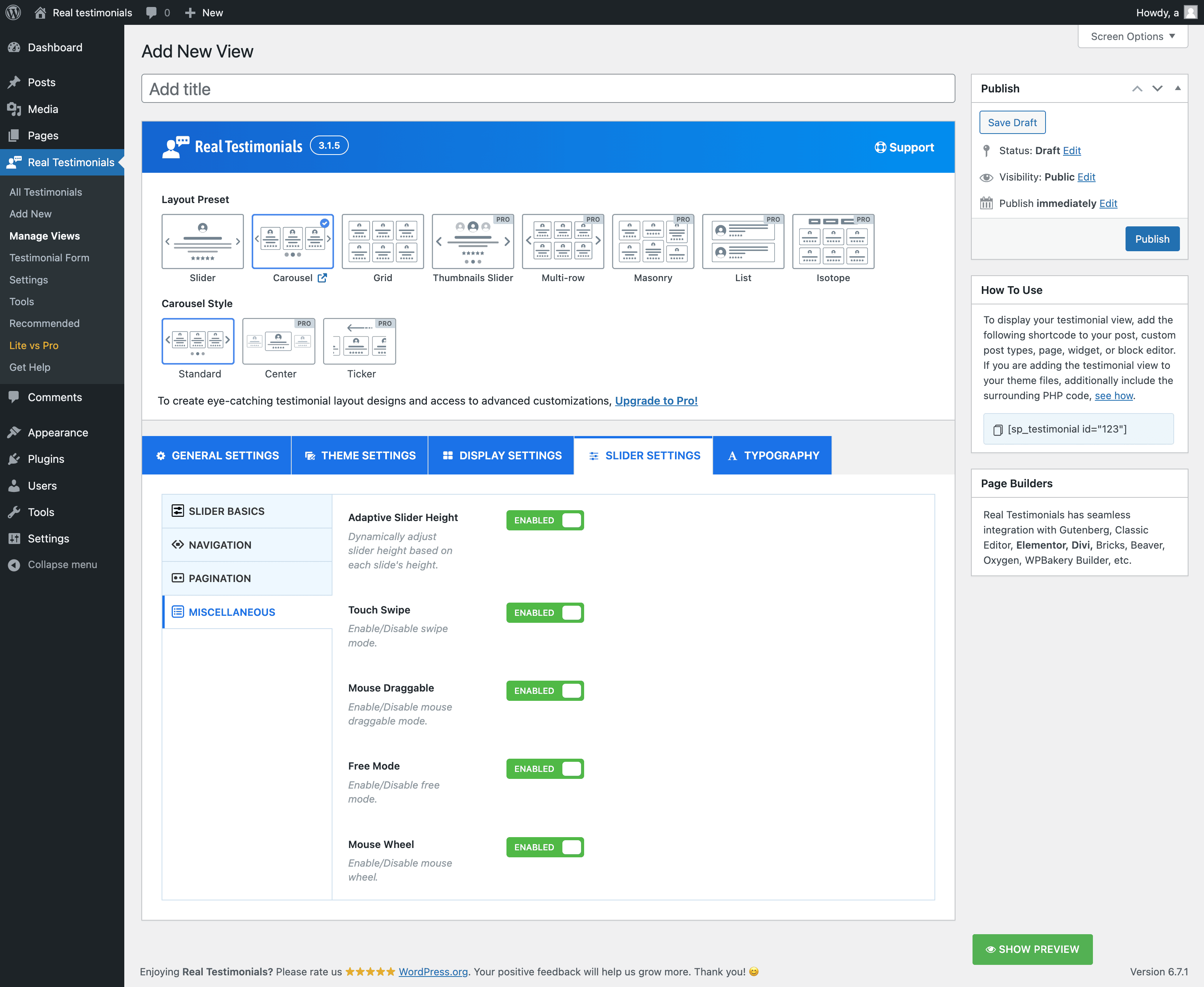 Advanced Settings