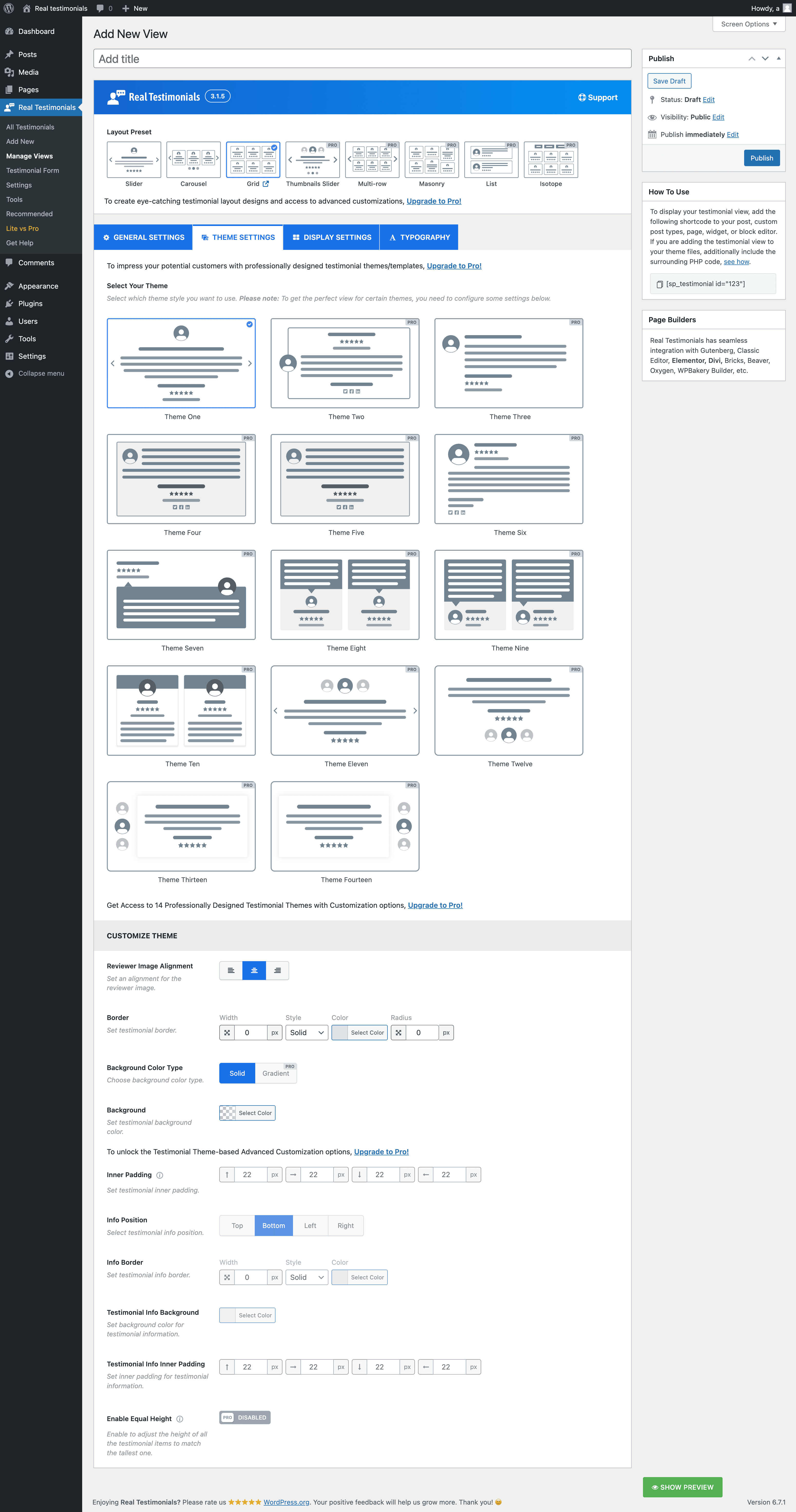 Form Labels and Message