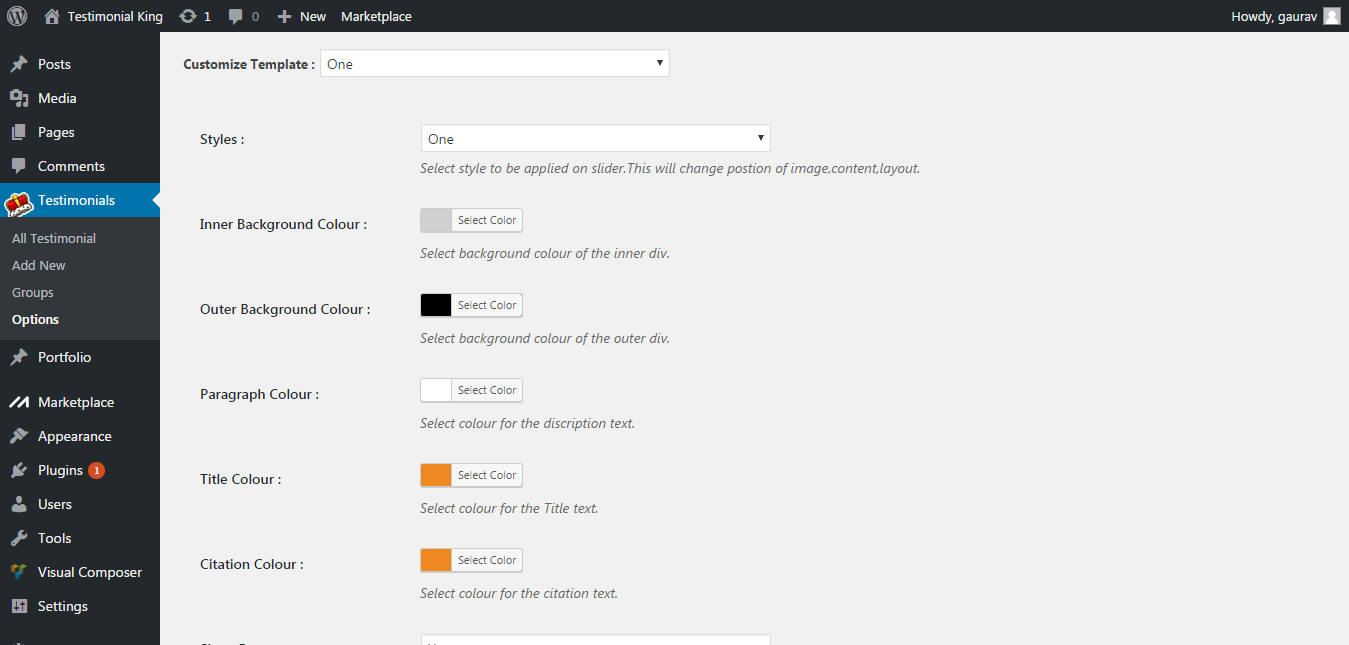 This is the Basic Settings Page.