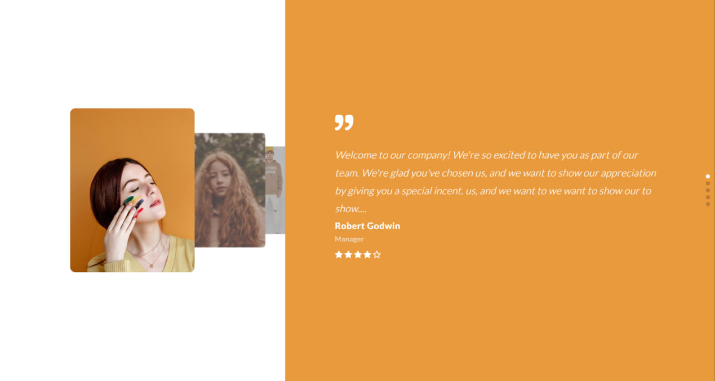 Reviews testimonial carousel settings