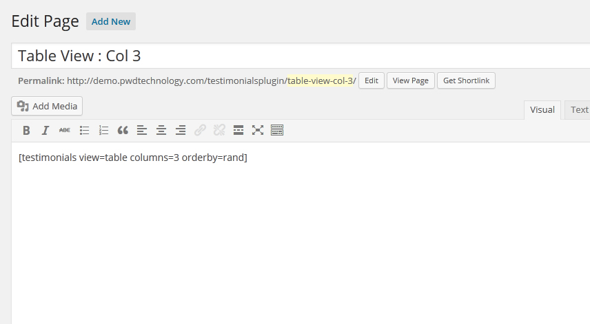 3 columns table shortcode