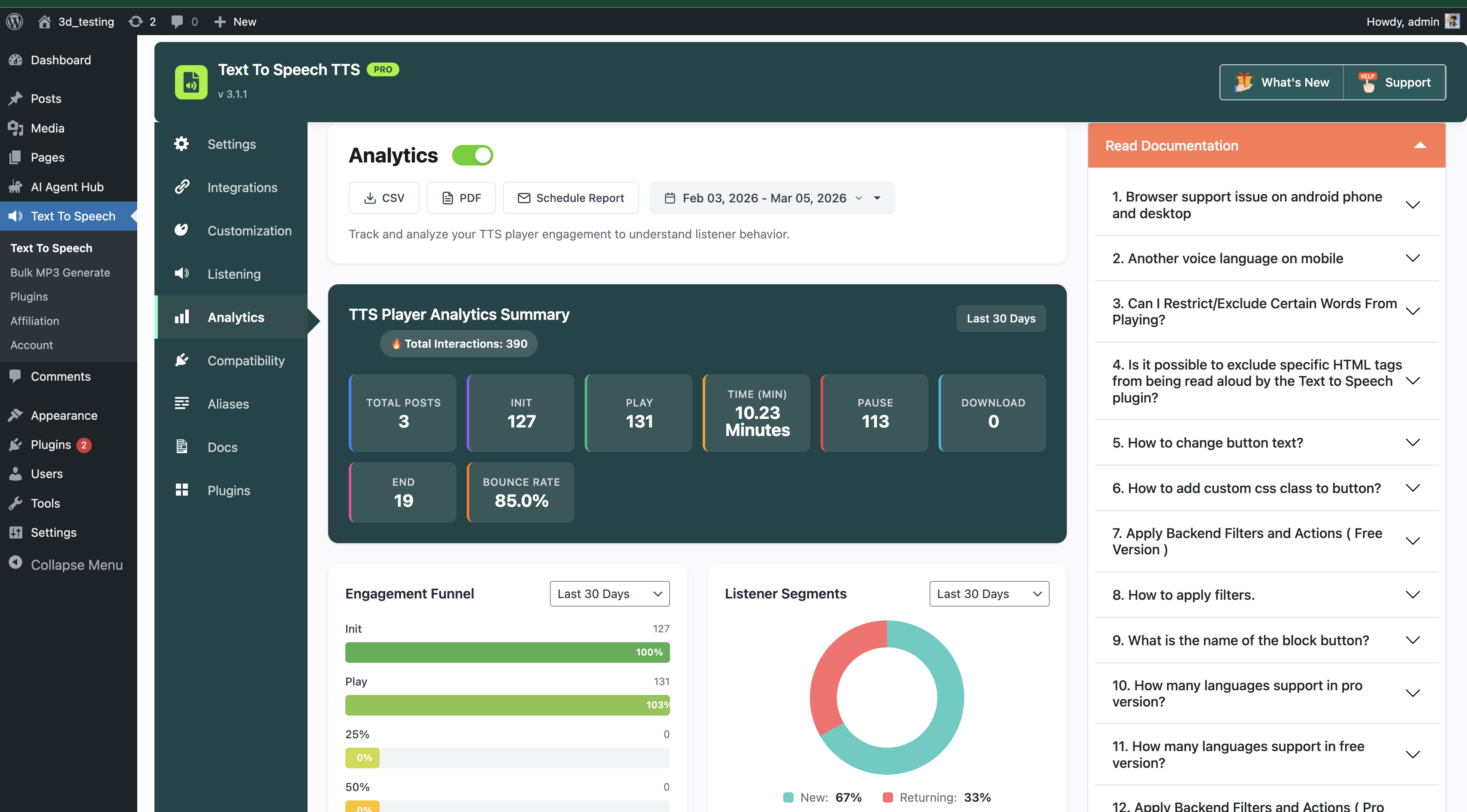 Customization menu — choose from 6 player styles.