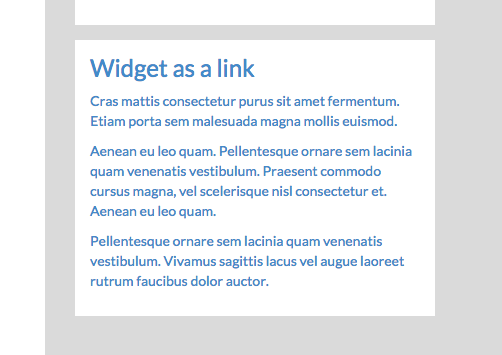 The widget in a sidebar