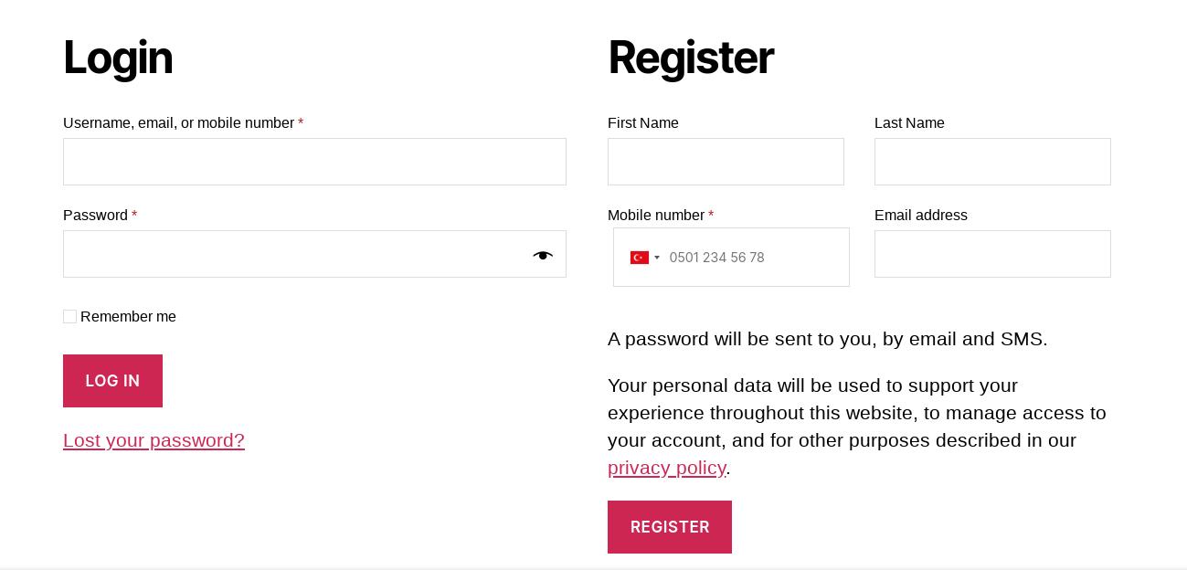 WooCommerce registration form fields