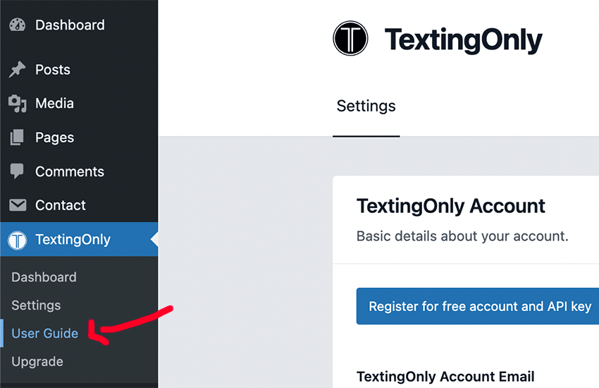 For more information on plugin options and setup, click on "User Guide" in the plugin navigation.