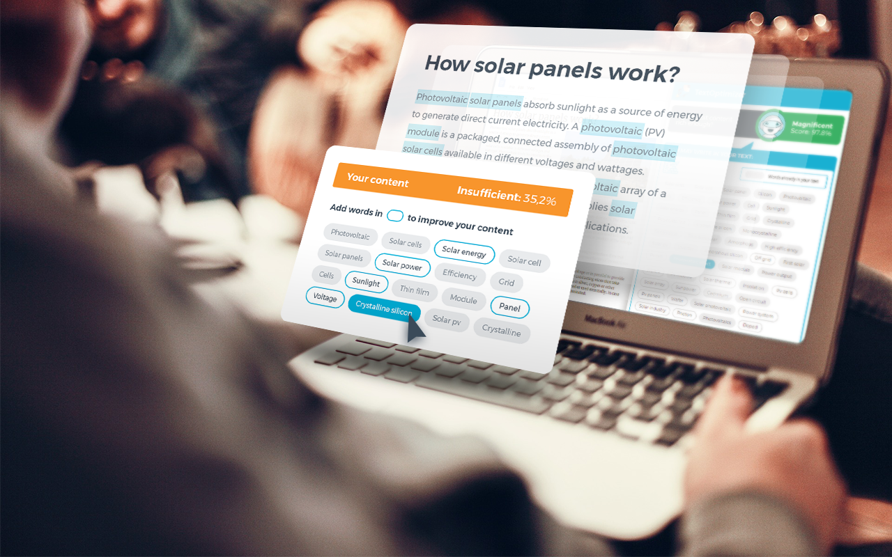 TextOptimizer helps you write content-rich texts.
