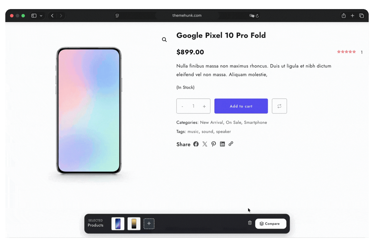 Compare single Product