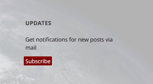Widget to subscribe for updates, ie new posts