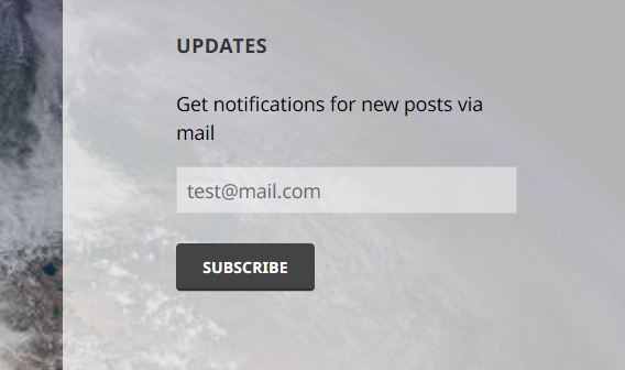 Widget to subscribe for updates, visitor / not registered user (Pro extension)