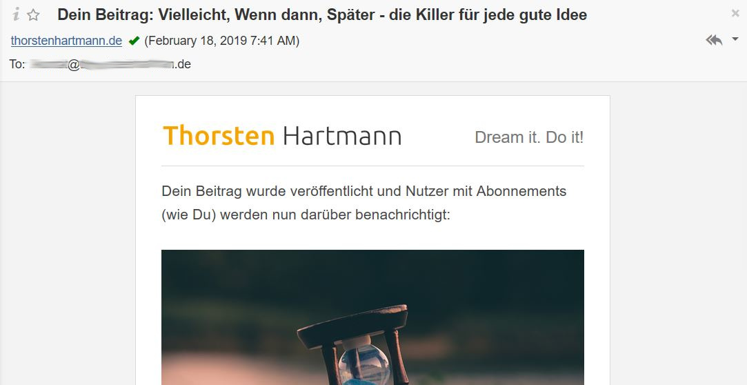Mail notification about new post (HTML format, Pro extension)