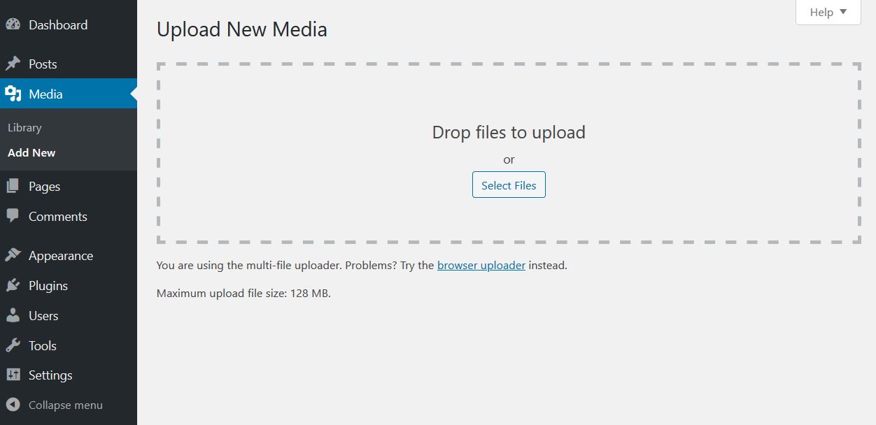 Media uploader