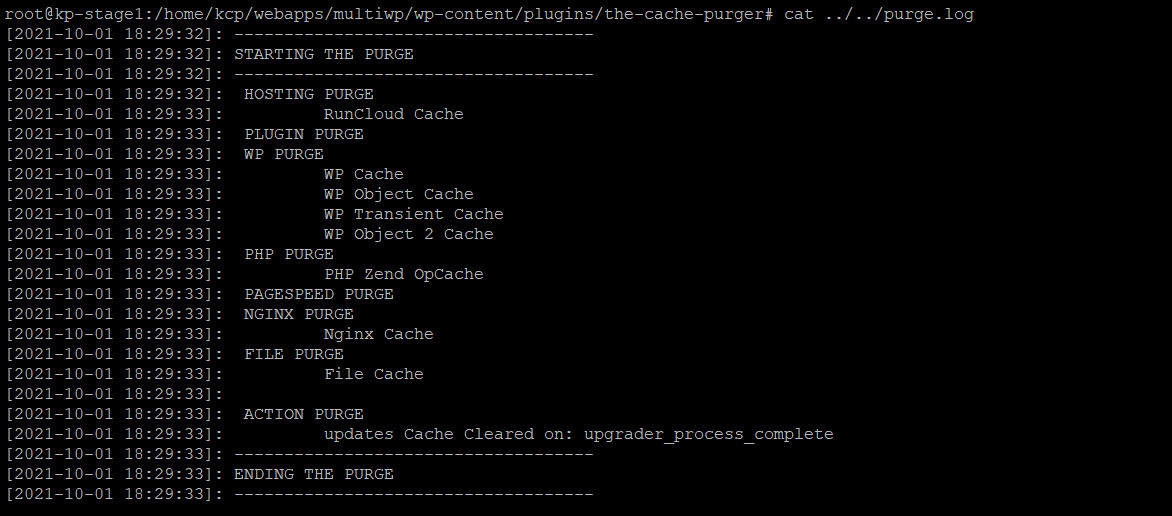 Logged Purged Object