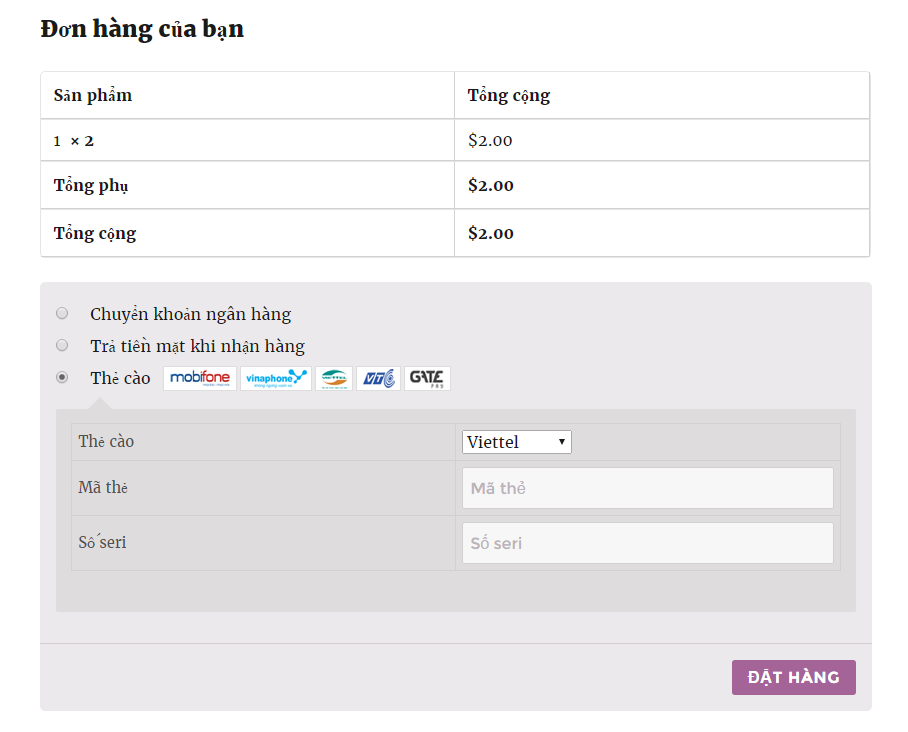 Payment Page.