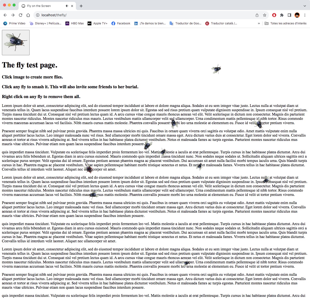 A Fly animates even the most boring page.