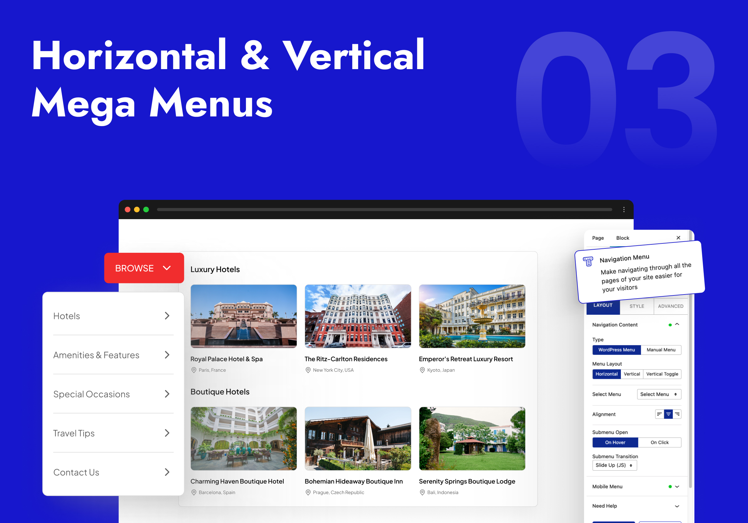 Facebook, Instagram, Twitter, YouTube, Vimeo Feeds