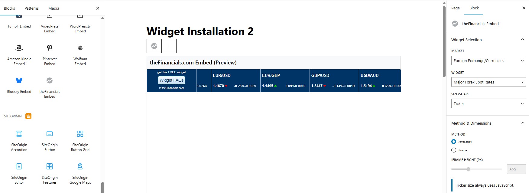Block Editor Embed w/ Preview