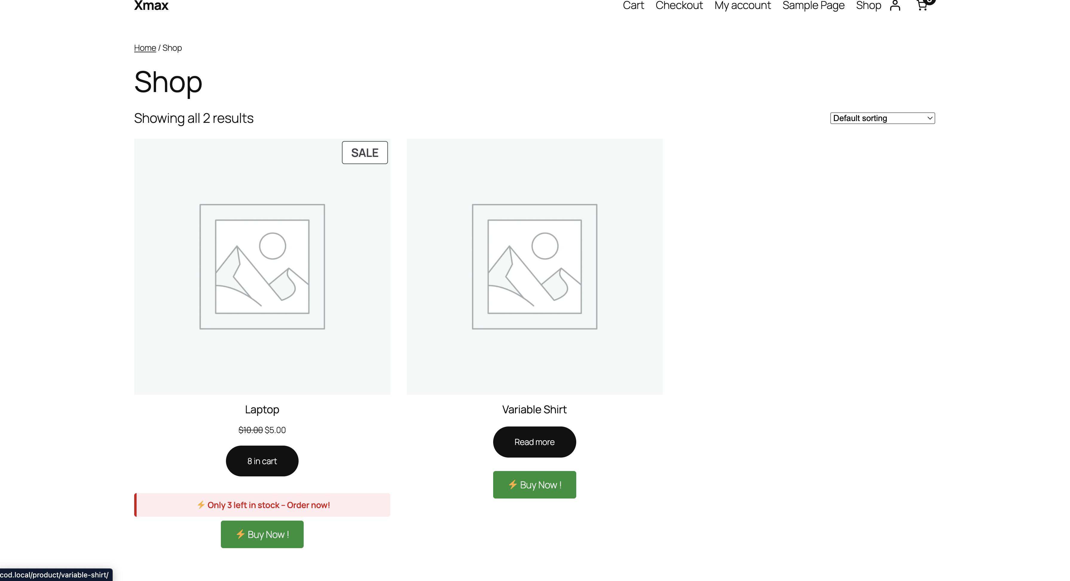 Buy Now button displayed on a WooCommerce product page with customizable styling