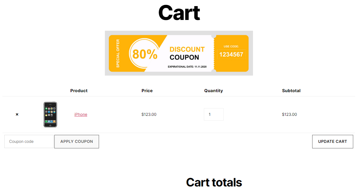 Discount Coupon Banner on Cart Page View screenshot-2.png
