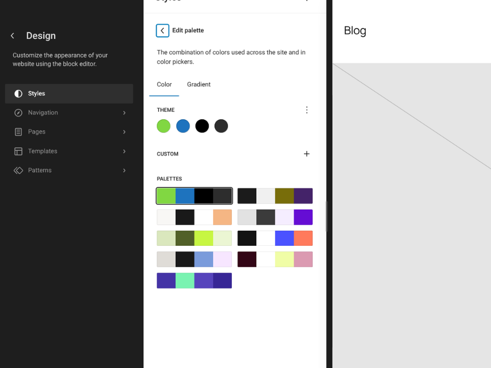 Spacing scale with drag-to-reorder functionality.