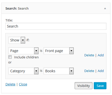 Widget Visibility
