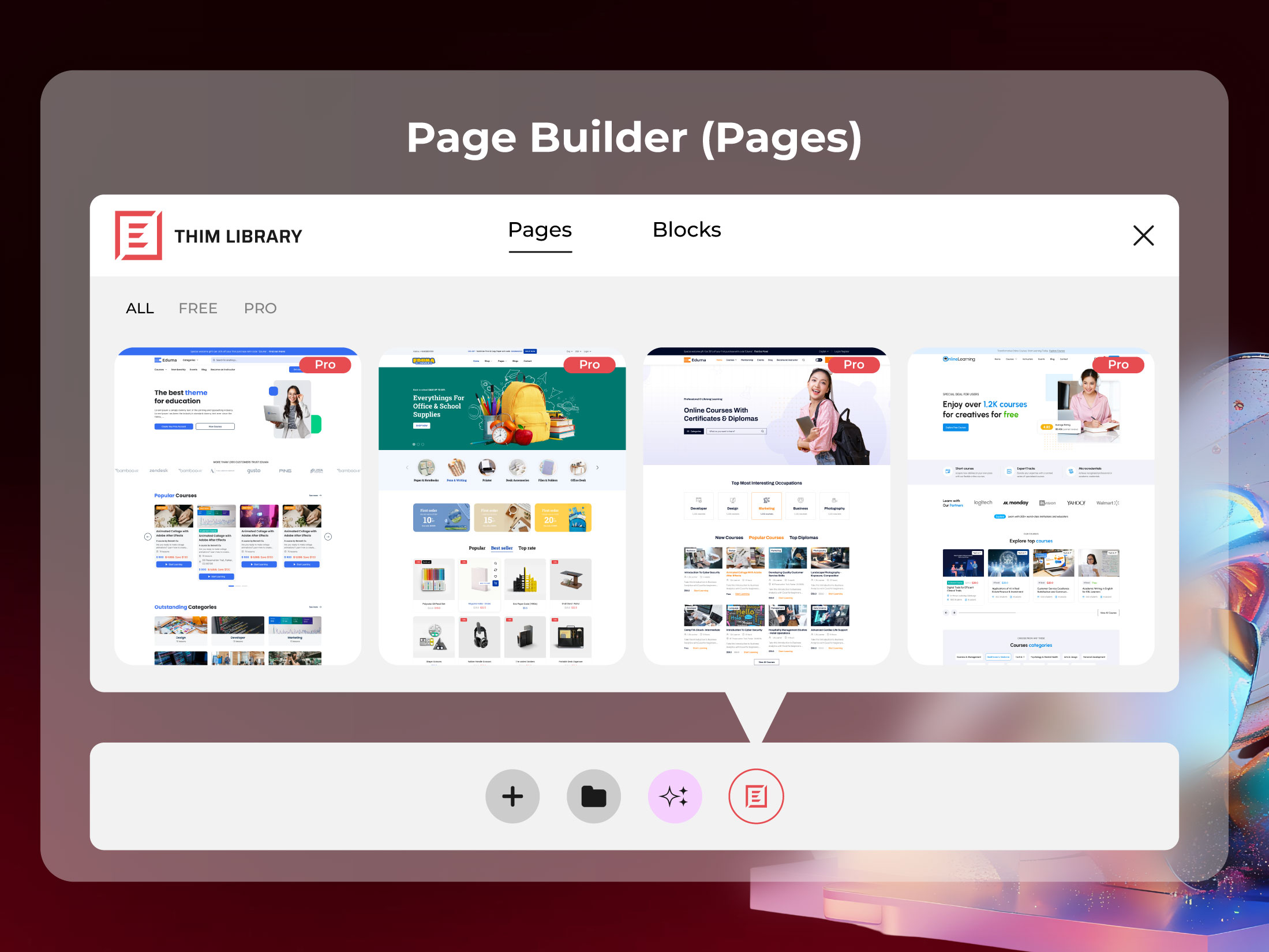 Build website in minutes with beautifully designed, ready-to-use page templates. No design skills_ No problem! Drag, drop, and customize to match your brand and vision.