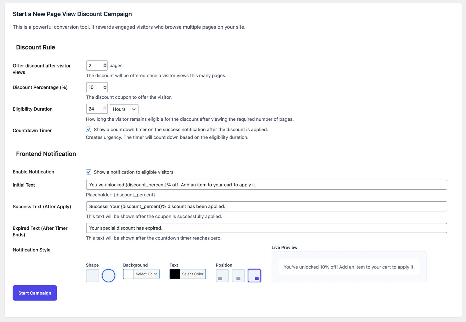 **Bulk Pricing (Campaigns):** Create temporary, reversible sales with scheduled start/end dates (PRO).