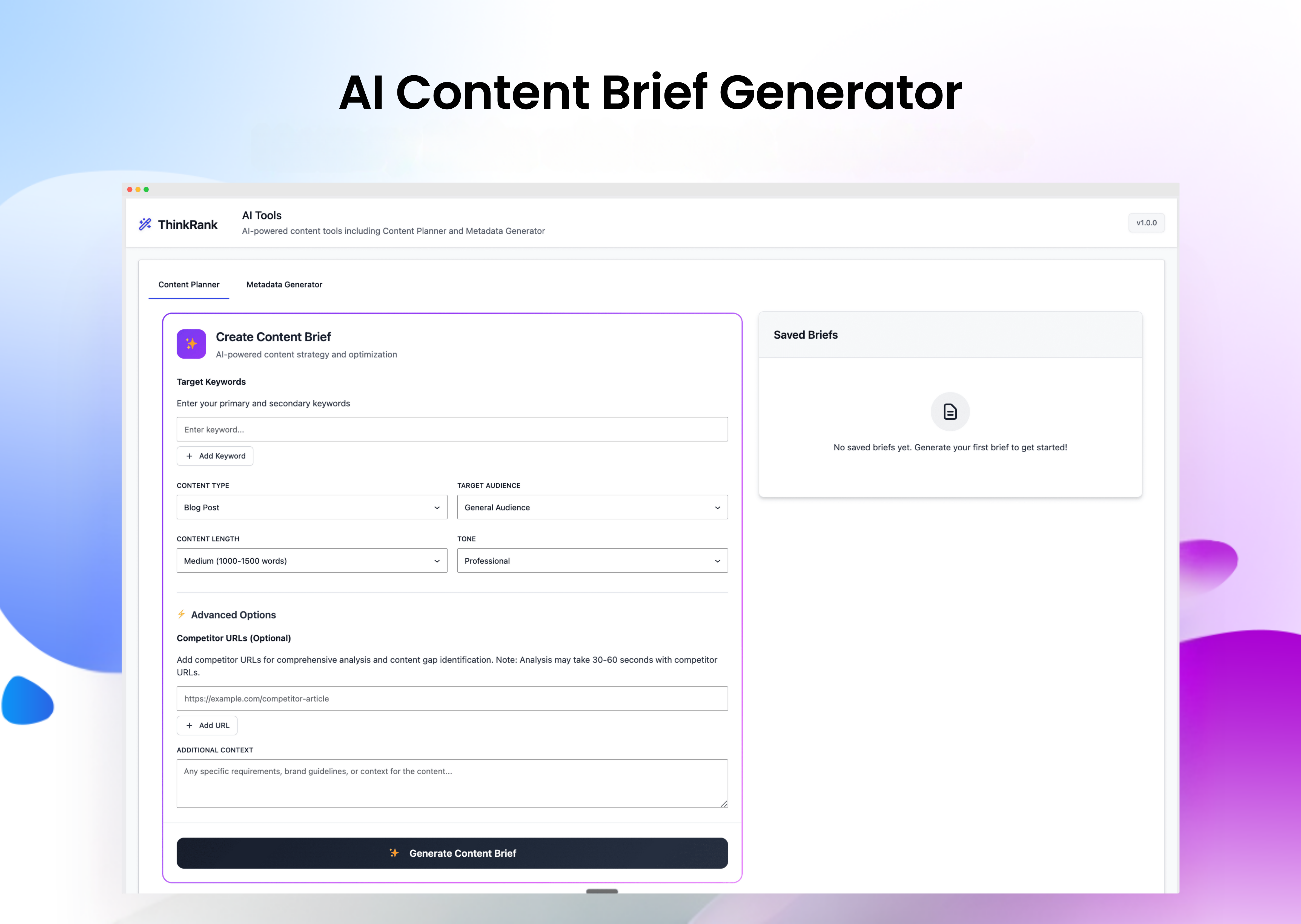 AI Content Brief Generator