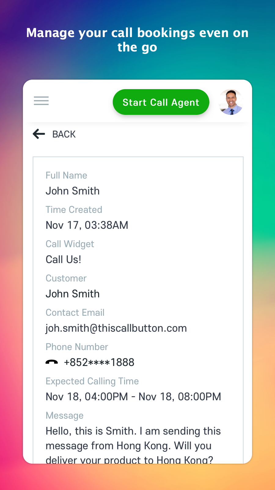 Button schedules, webhooks, call agents