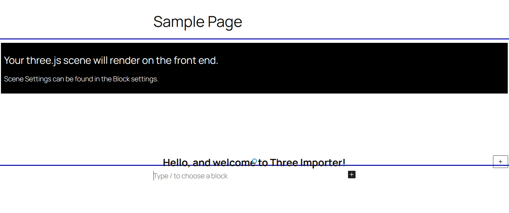 Editor Page using Block