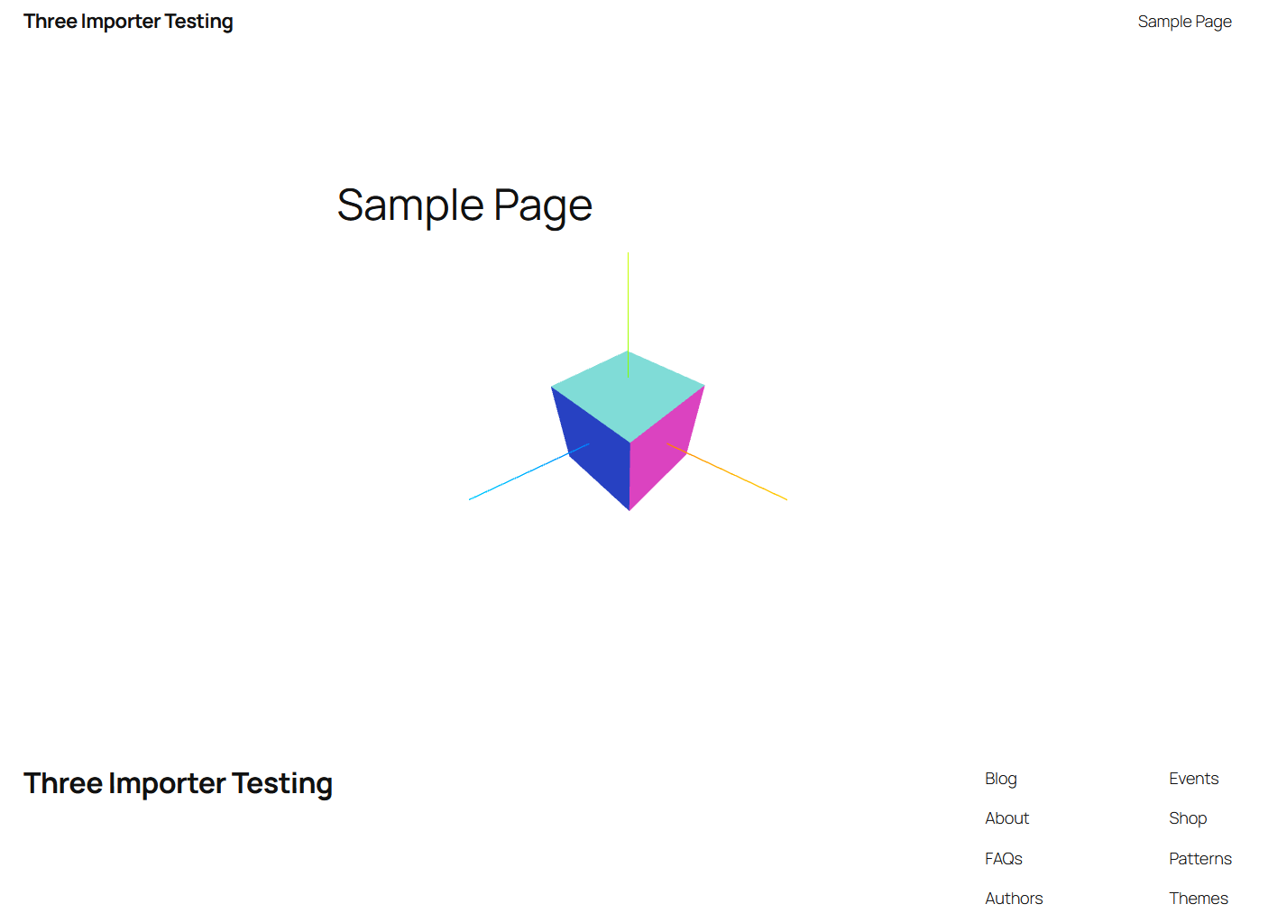 Sample Page using [ti3d_sceneinject] shortcode
