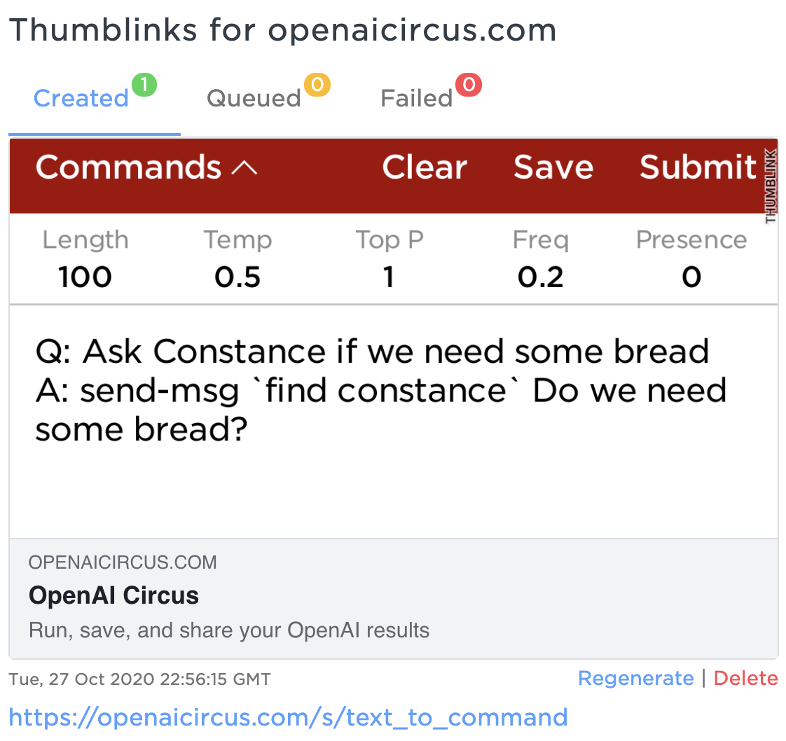 Easily view and manage your created Thumblinks.