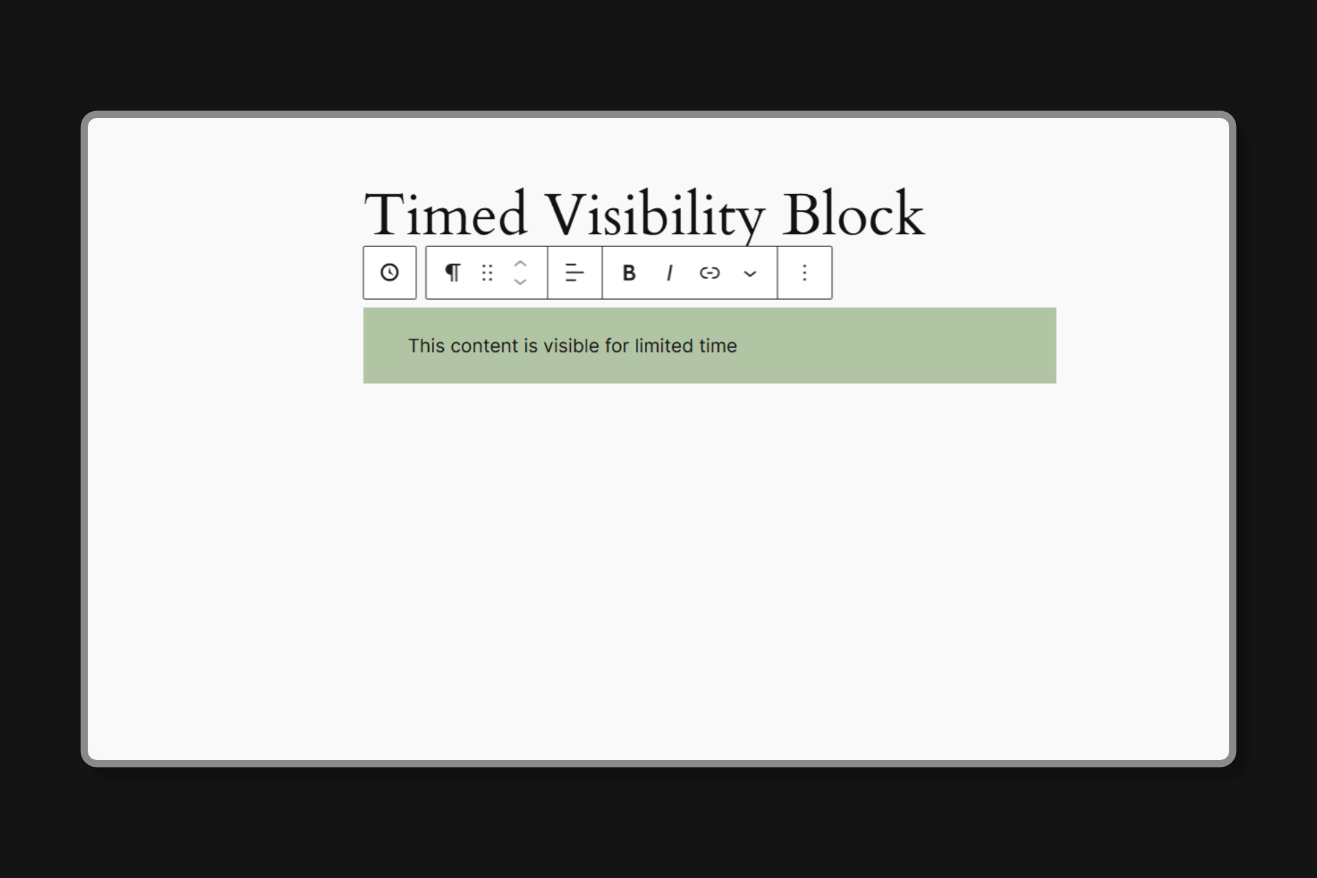 Add Block content
